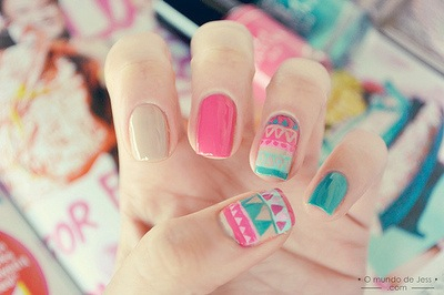 Cute Patterned Nail Design